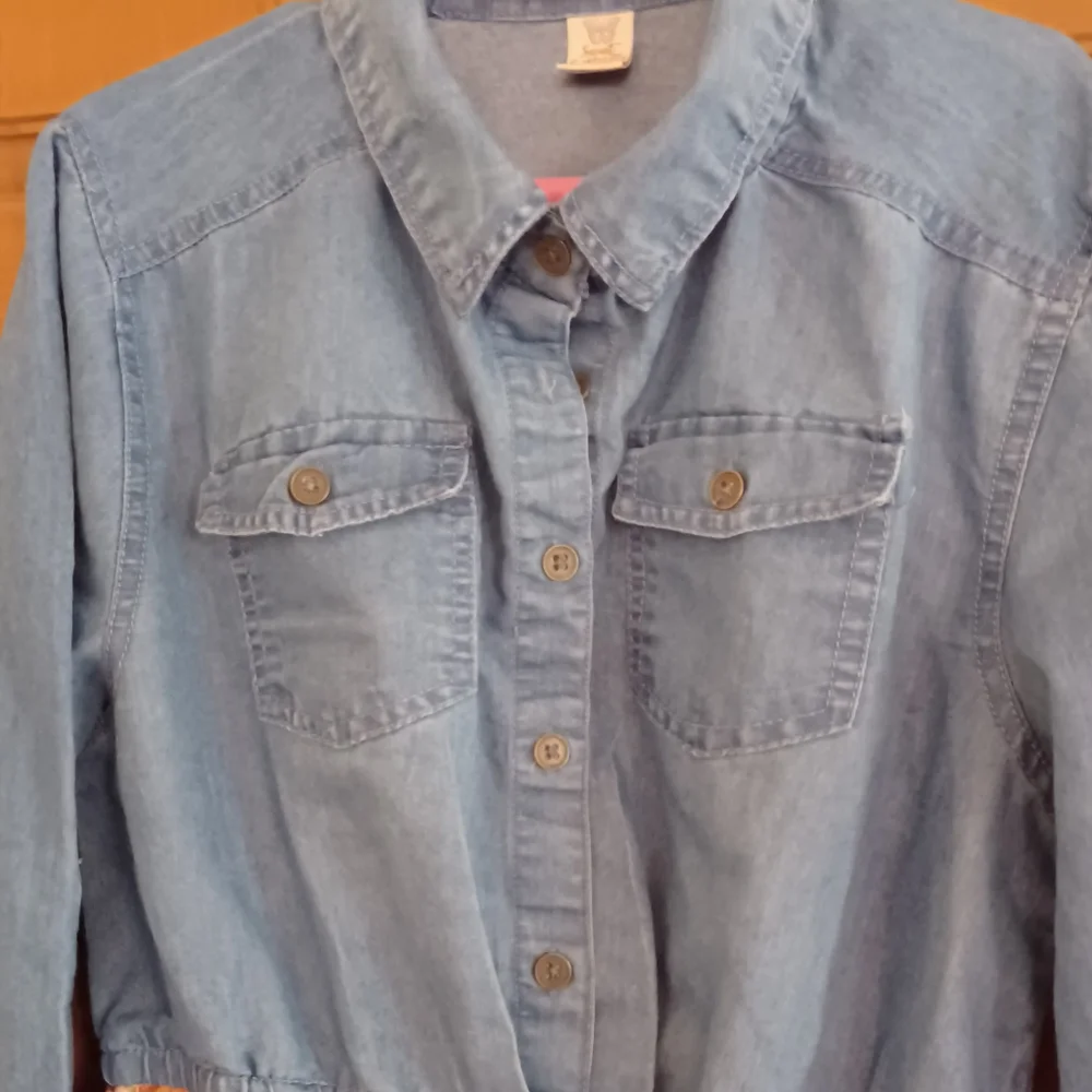 GIRLS DRESS JEAN TOP WITH ATTACHED SKIRT SIZE 14. - Picture 2 of 6